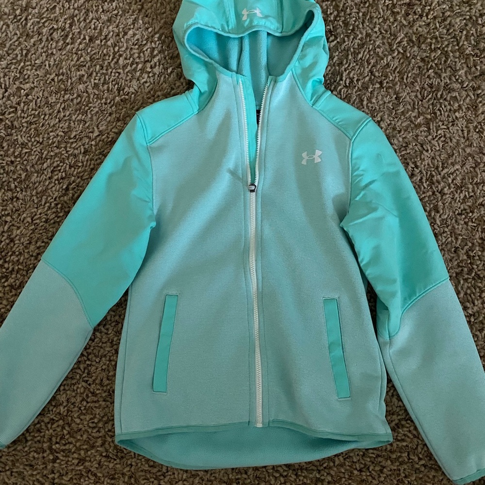 Under Armour Kids' Light Green Full-Zip Hoodie